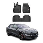 OMAC Gummi Fußmatten für Ford Mustang Mach-E 2020-2026 Premium Gummi Schwarz 3x