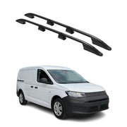 Dachreling Dachgepäckträger für VW Caddy 2020-2026 L2 Länger Alu Schwarz 2x
