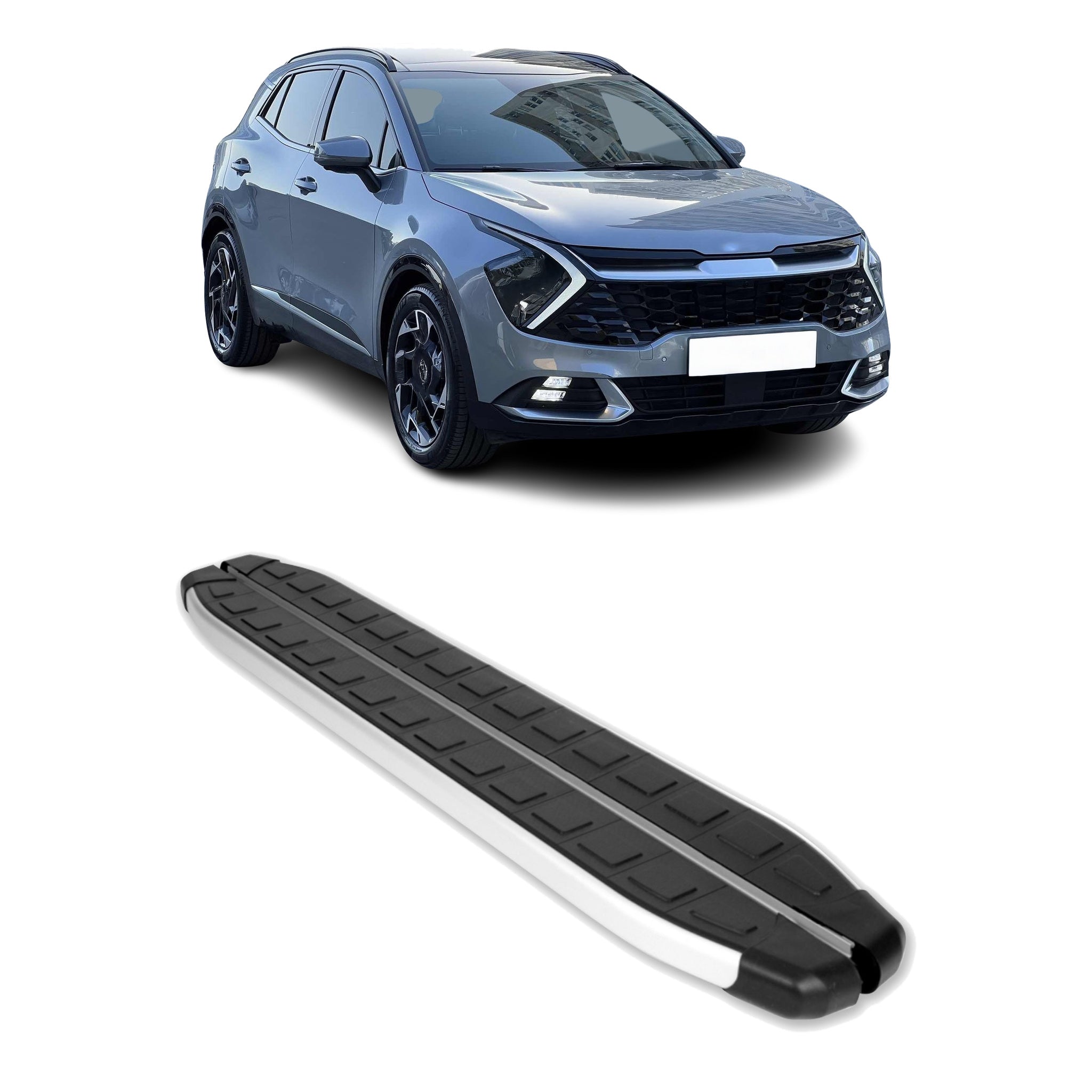Seitenbretter Trittbretter für Kia Sportage mk5 NQ5 2023-2026 Alu Schwarz