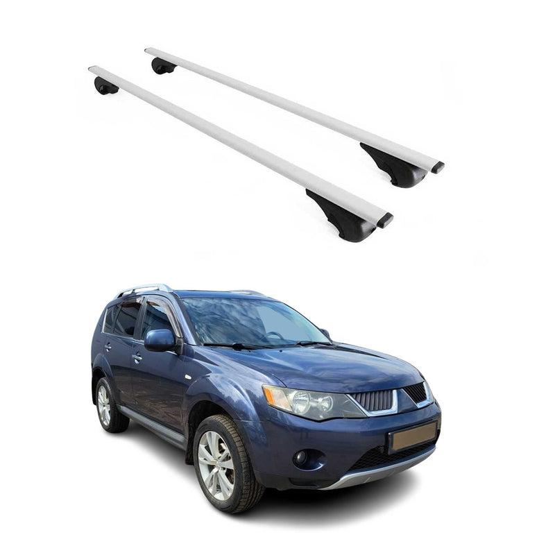 Dachträger Grundtäger für Mitsubishi Outlander 2006-2012 75kg Metall Silber 2x