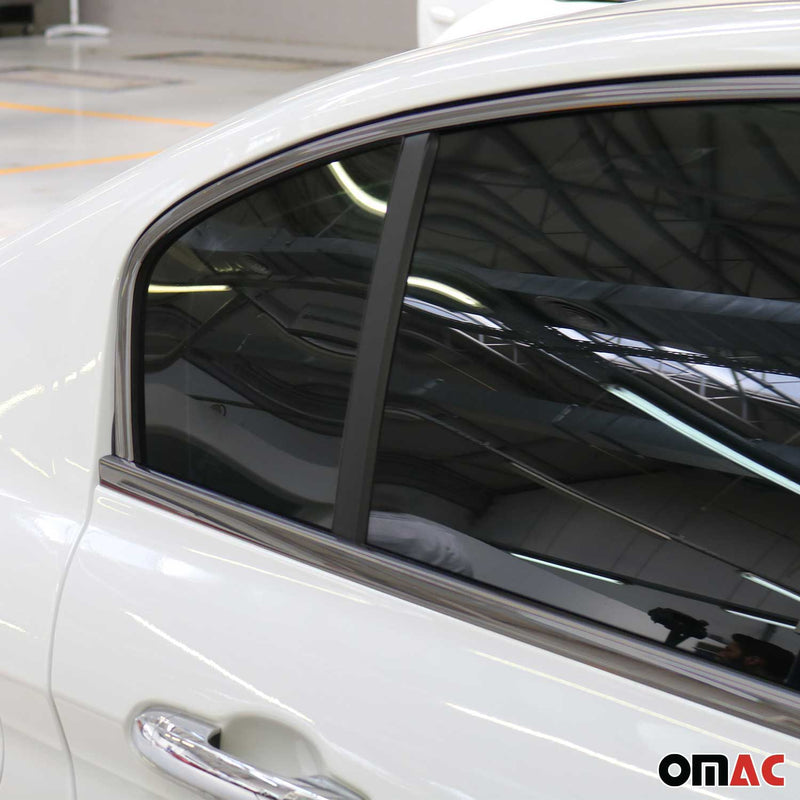 Fensterleisten Zierleisten für Fiat Tipo 2015-2025 Edelstahl Chrom Dunkel 8tlg