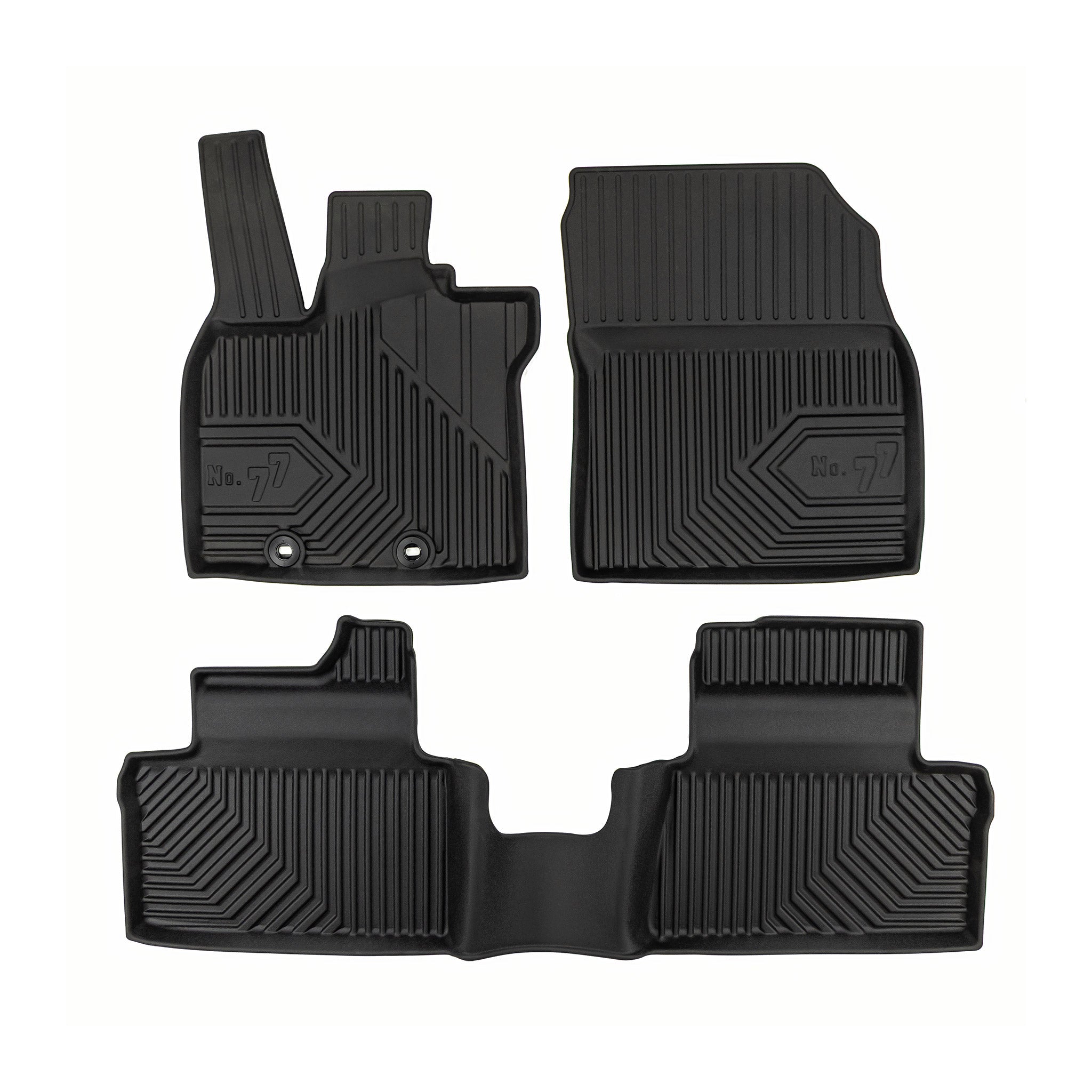 Fußmatten Gummimatten No.77 für Lexus LBX 2024-2026 TPE Gummi Schwarz 3 tlg