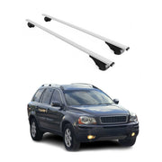 Dachträger Grundtäger für Volvo XC90 mk1 2002-2014 75kg Metall Silber 2 tlg