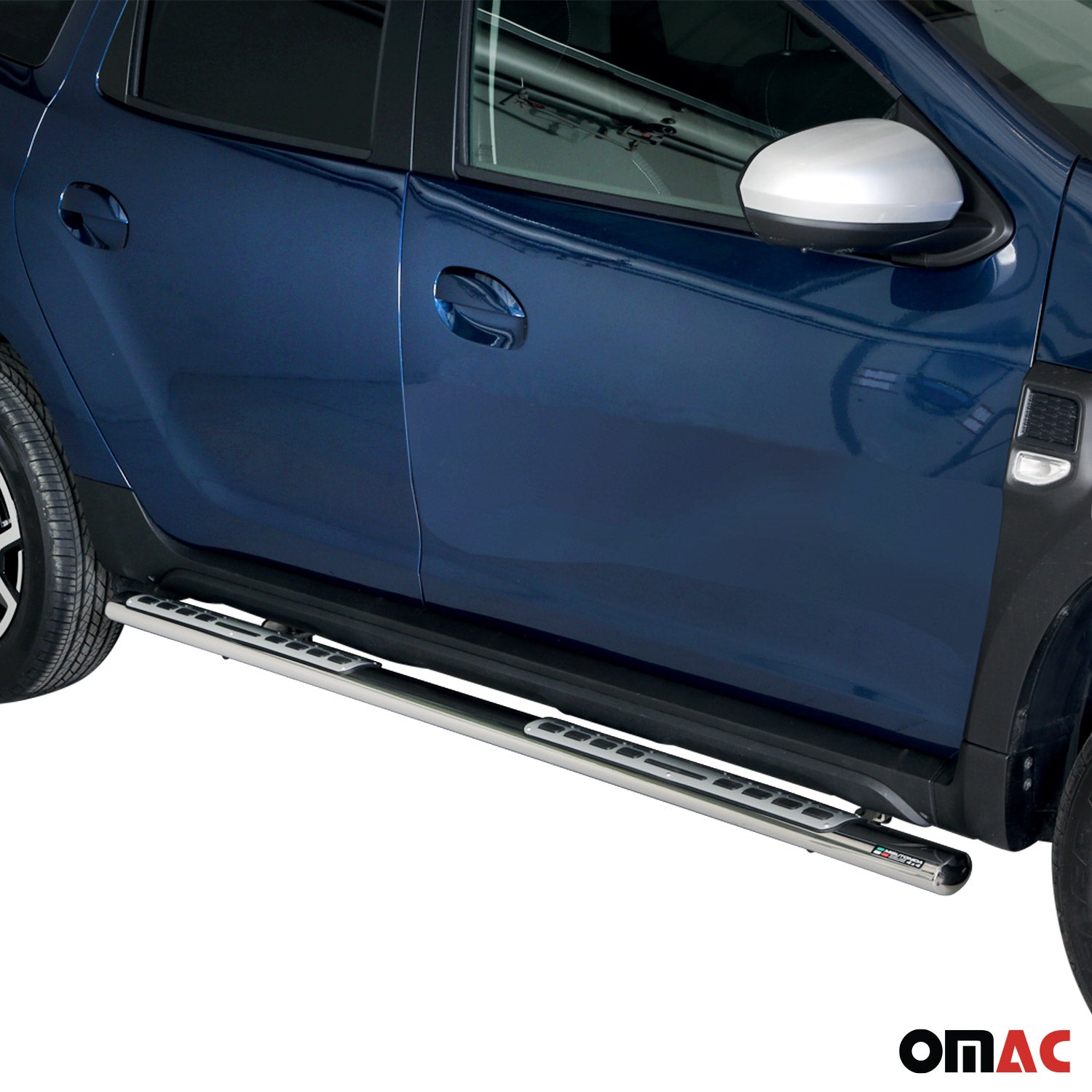 Edelstahl Seitenschweller Schwellerrohre für Dacia Duster 2018-2020 Silber