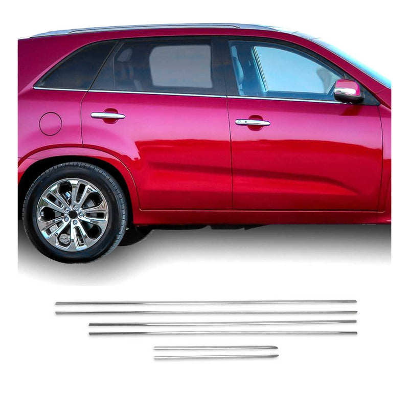 Fensterleisten Zierleisten für Kia Sorento 2009-2014 Edelstahl Chrom 6tlg