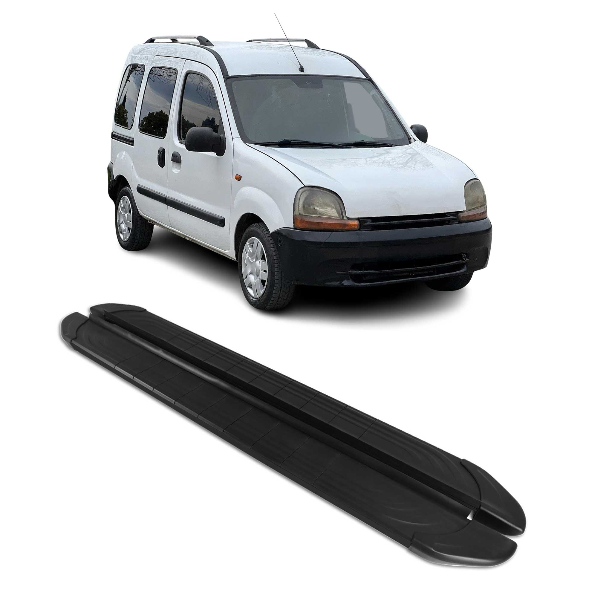 Trittbretter Seitenschweller für Renault Kangoo 1998-2009 Aluminium Schwarz 2tlg