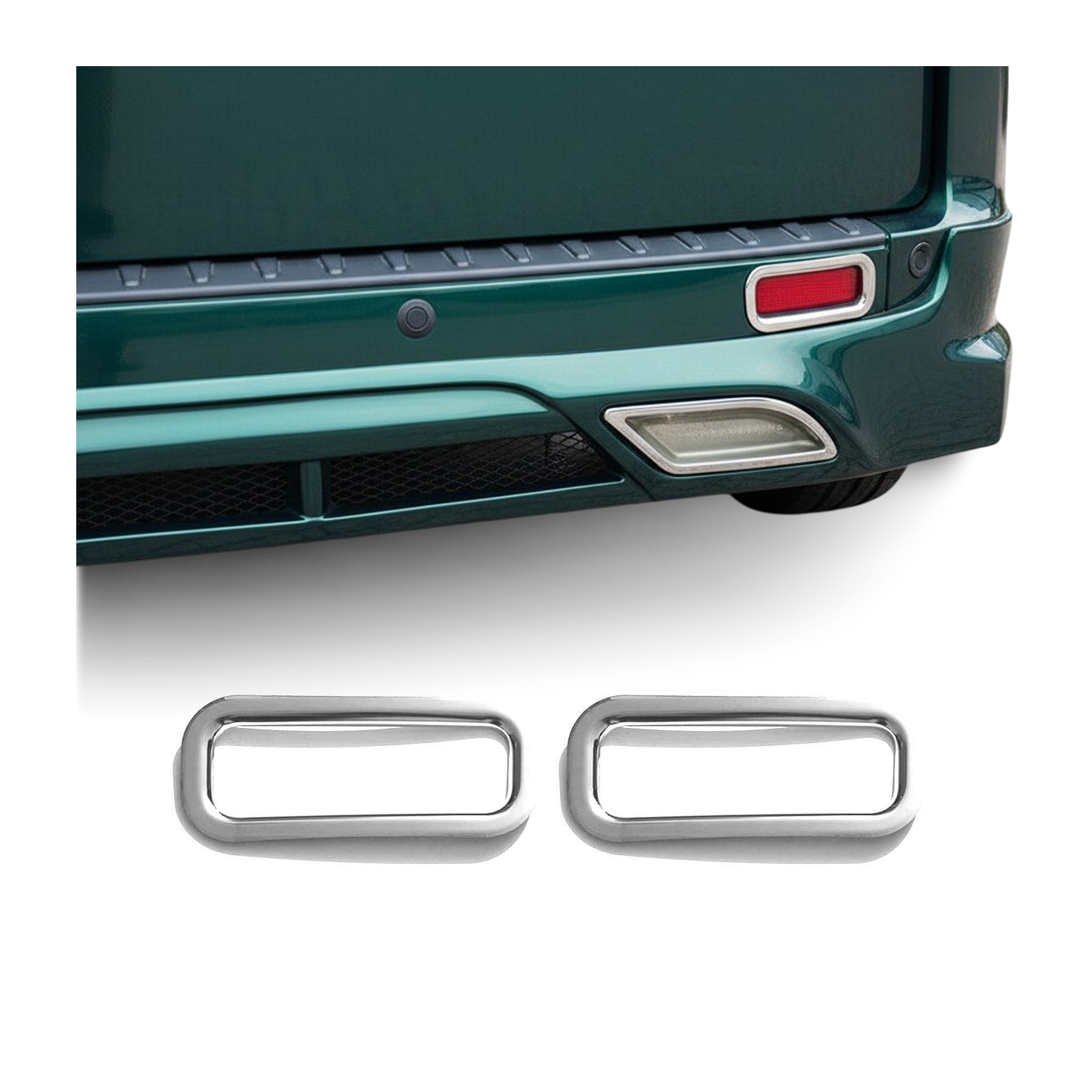 Reflektor Blenden Reflektorleiste für Ford Tourneo Custom 2012-2015 Edelstahl 2x