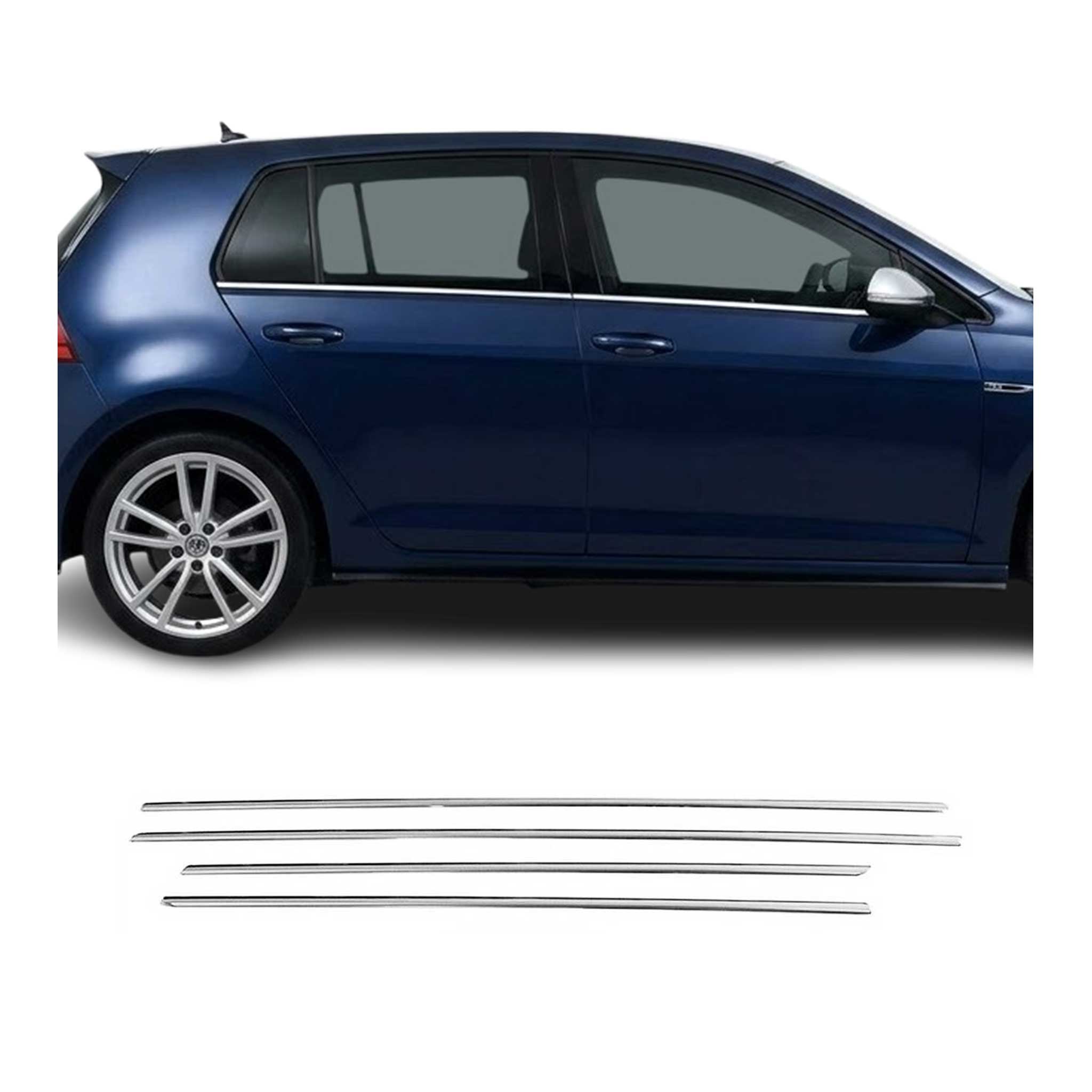 Fensterleisten Zierleisten für VW Golf 2008-2012 Edelstahl Chrom 4tlg