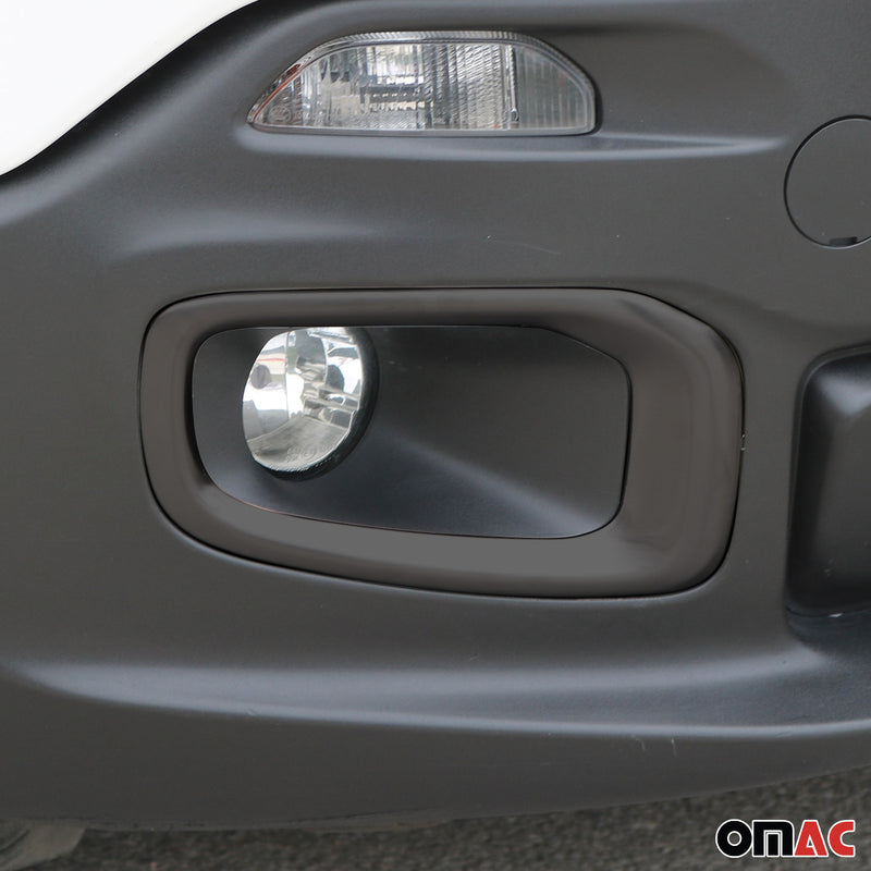 Nebelscheinwerfer Rahmen für Jeep Renegade 2014-2019 Chrom Gebürstet Dunkel 2x