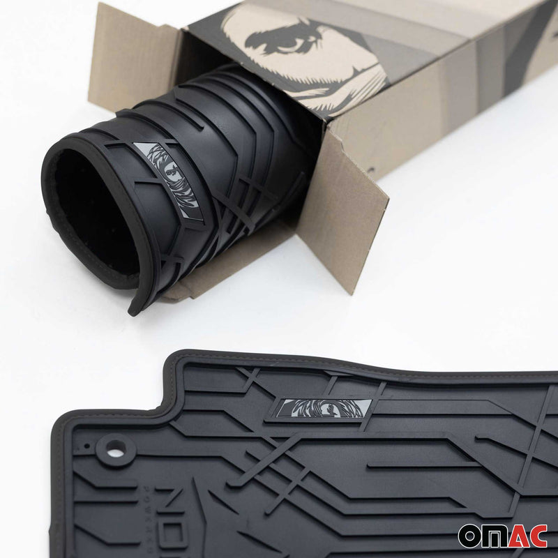 Fußmatten Gummimatten für BMW 5er E60 E61 2003-2010 Schwarz-Schwarz 2 teile