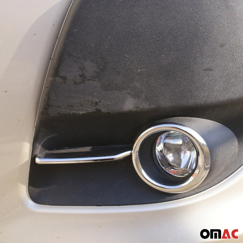 Nebelscheinwerfer Rahmen Umrandung für Fiat Doblo Edelstahl Silber 5tlg