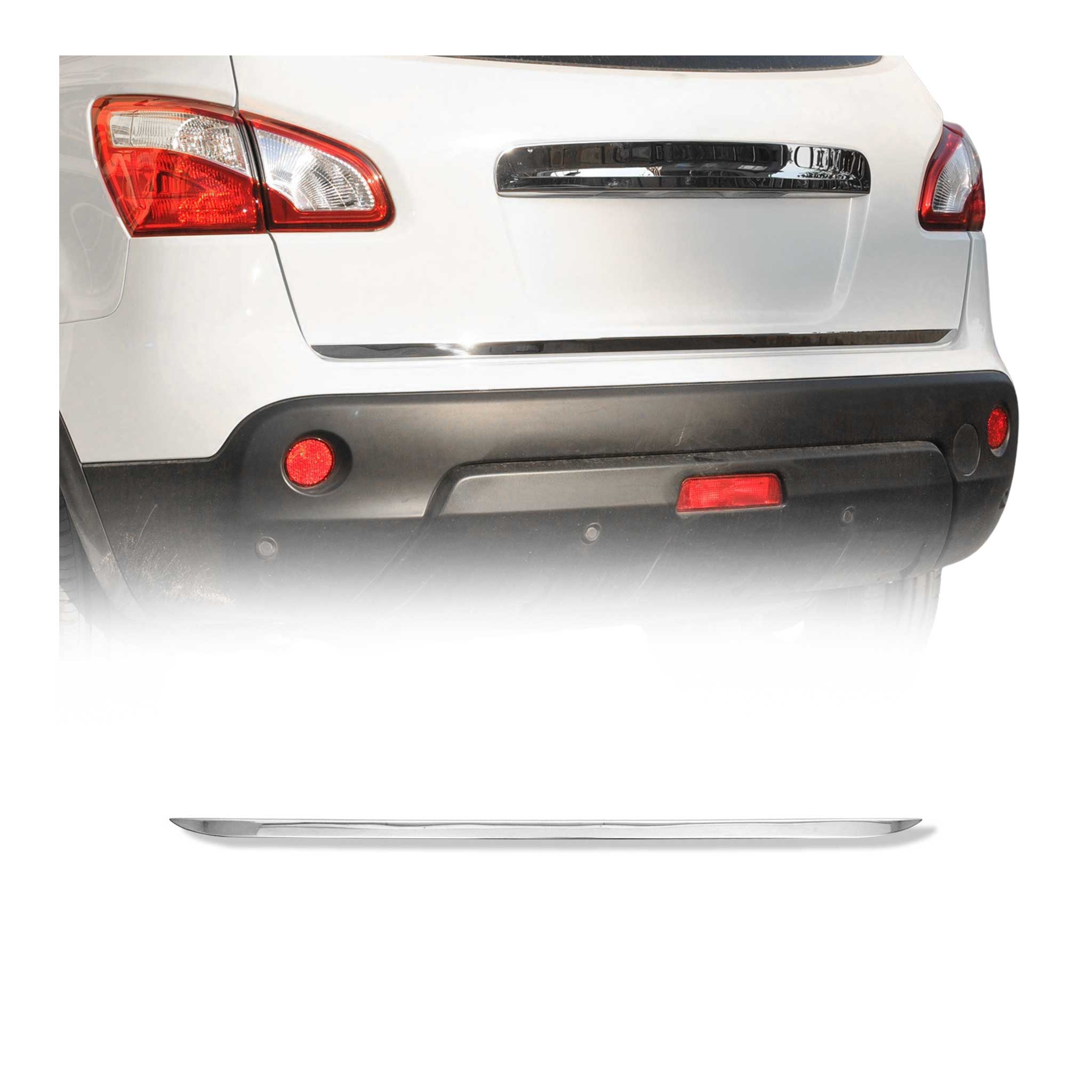 Kofferraumleiste Heckleiste für Nissan Qashqai J10 2006-2014 Untere Edelstahl