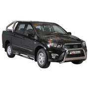Stahl Schwellerrohre Trittbretter für Ssangyong Actyon Sports 2012-2018 Schwarz