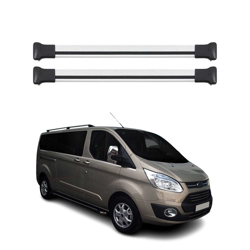Dachträger für Ford Transit Custom / Tourneo Custom 2013-2022 75kg Alu Silber 2x