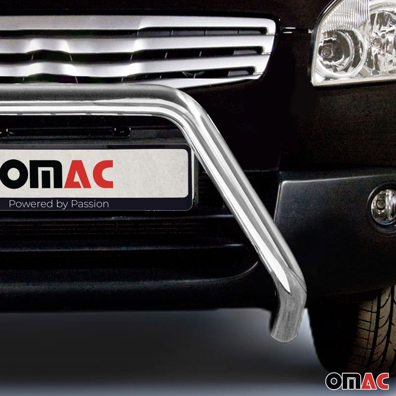 Frontbügel Frontschutzbügel für Nissan Qashqai 2007-2010 mit ABE Stahl Silber