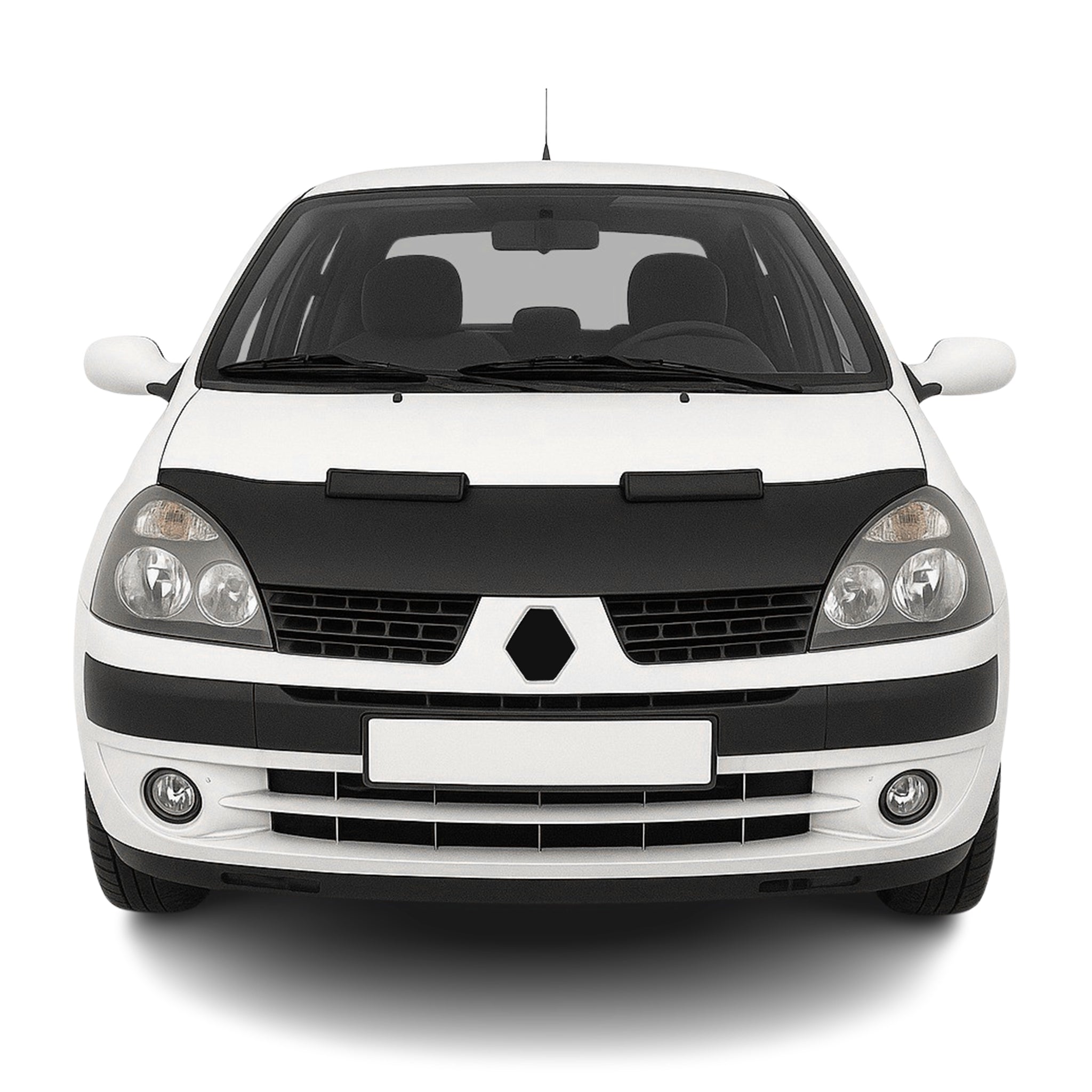 Haubenbra Steinschlagschutz Bonnet Bra für Renault Clio 2005-2008 Schwarz Halb