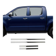 Fensterleisten Zierleisten für Toyota Hilux 2005-2015 Fenster Edelstahl Chrom 4x