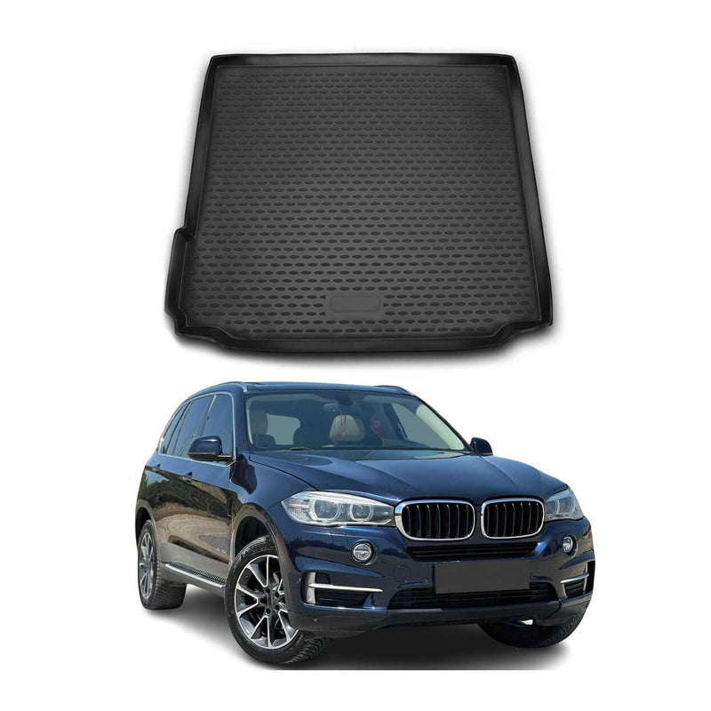 Kofferraummatte Kofferraumwanne für BMW X5 F15 F85 2013-2018 Gummi TPE Schwarz