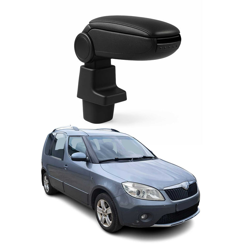 Mittelarmlehne Armlehne für Skoda Roomster 2006-2015 Schwarz Passform