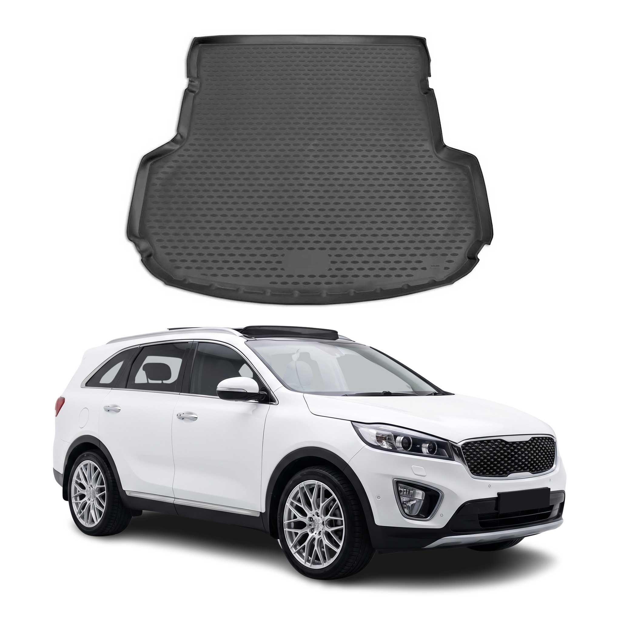 Kofferraummatte Kofferraumwanne für Kia Sorento 2015-2020 5tür Gummi TPE Schwarz