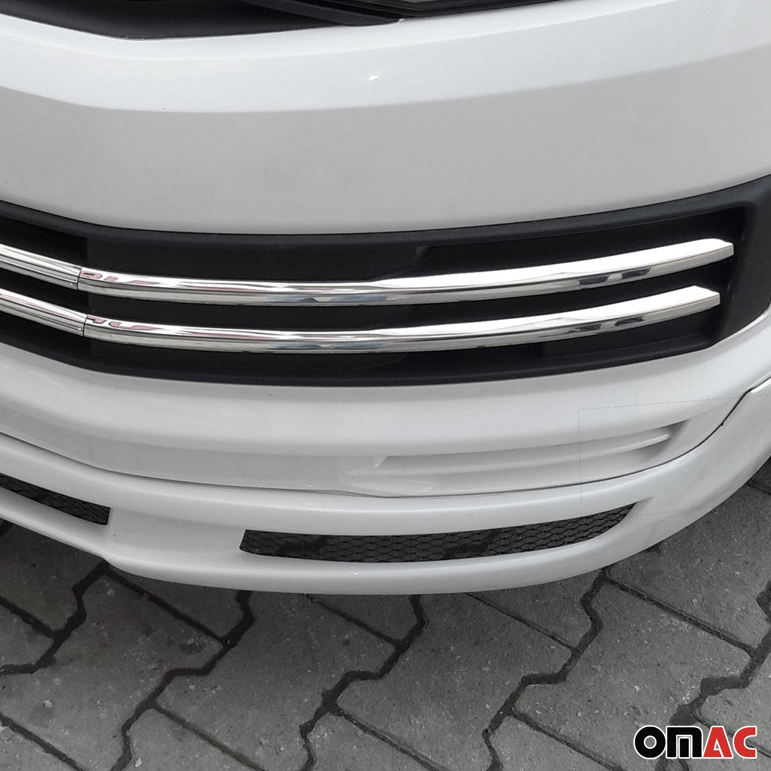 Kühlergrill Leisten Grillleisten für VW T6 Transporter 2015-2019 Untere Chrom 6x