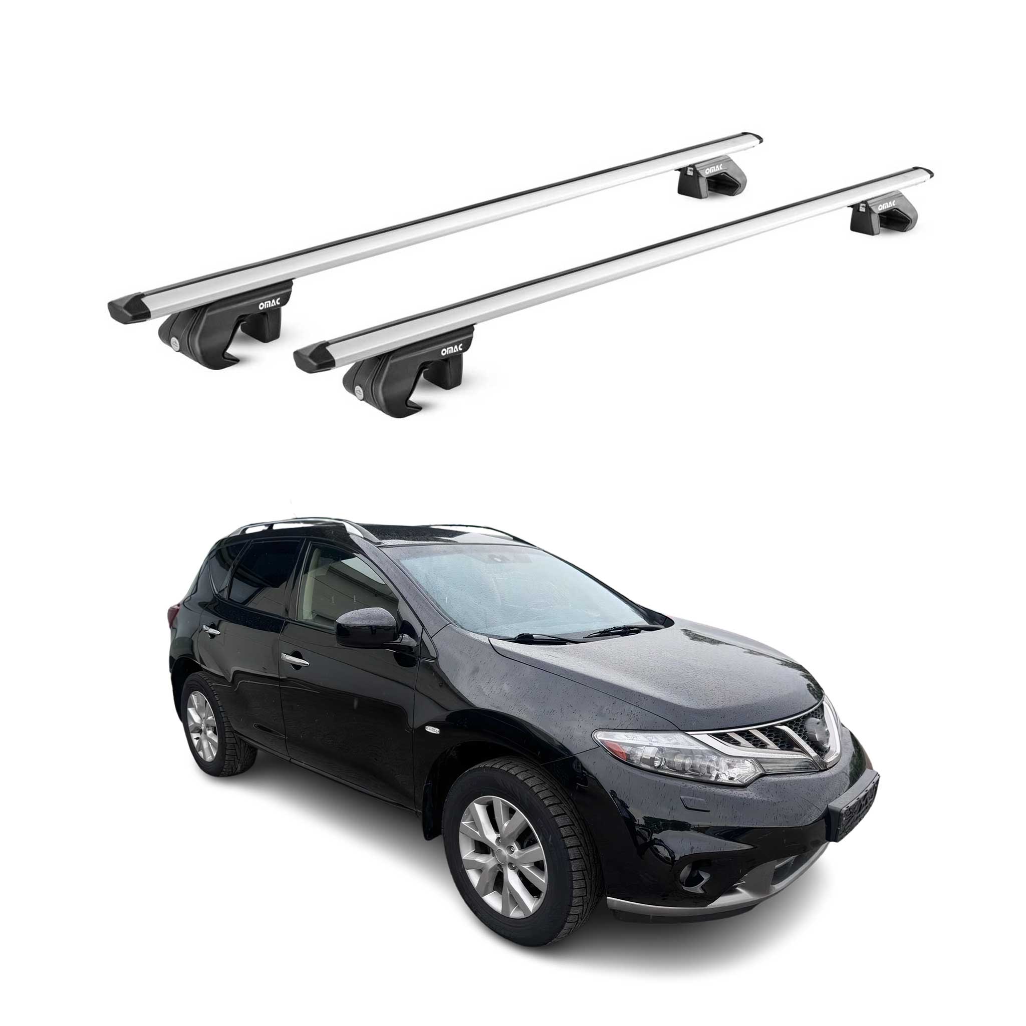 Dachträger Grundtäger für Nissan Murano Z51 2007-2014 5 tür 90kg Alu Grau 2x ABE