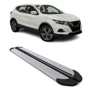 Trittbretter Schweller für Nissan Qashqai J11 2013-2021 Aluminium Silber