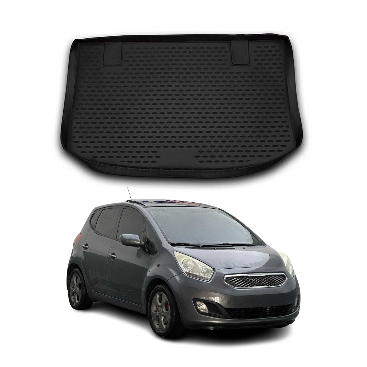 Kofferraummatte Kofferraumwanne für Kia Venga 2010-2019 Schragheck Gummi TPE