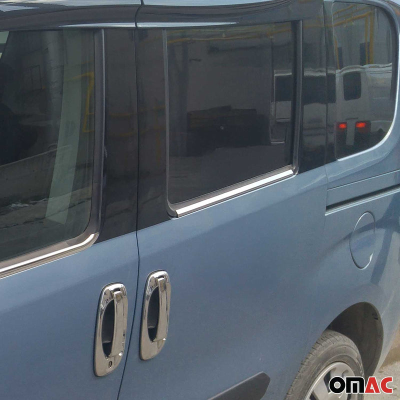 Fensterleisten Zierleisten für Fiat Doblo 2010-2021 Edelstahl Chrom 4tlg