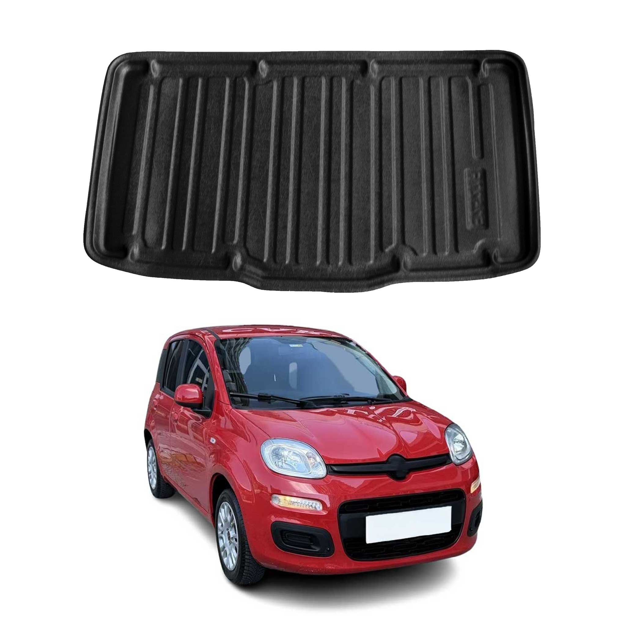 Kofferraumwanne Laderaumwanne für Fiat Panda 2012-2026 Schrägheck 5tür Gummi TPE