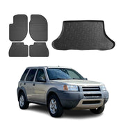 Fußmatten & Kofferraumwanne Set für Land Rover Freelander 1998-2007 Gummi 5x