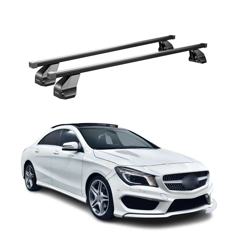 Menabo Dachträger Grundtäger für Mercedes CLA C117 2013-2019 75kg Stahl Schwarz