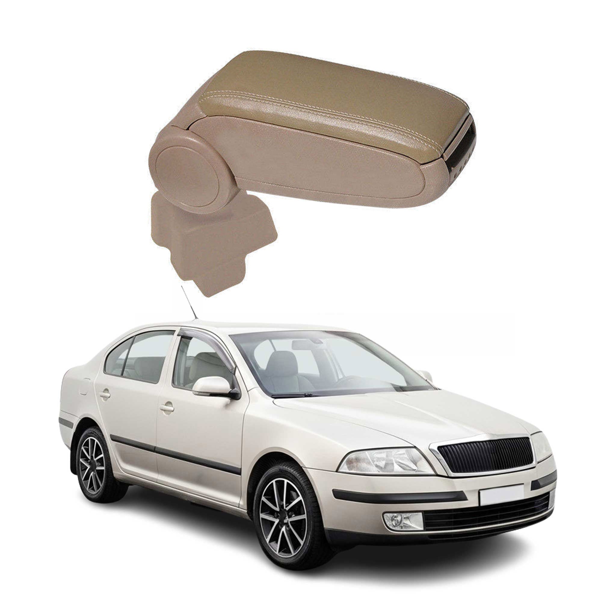 Mittelarmlehne Armlehnen für Skoda Octavia II 2004-2013 Beige Passform