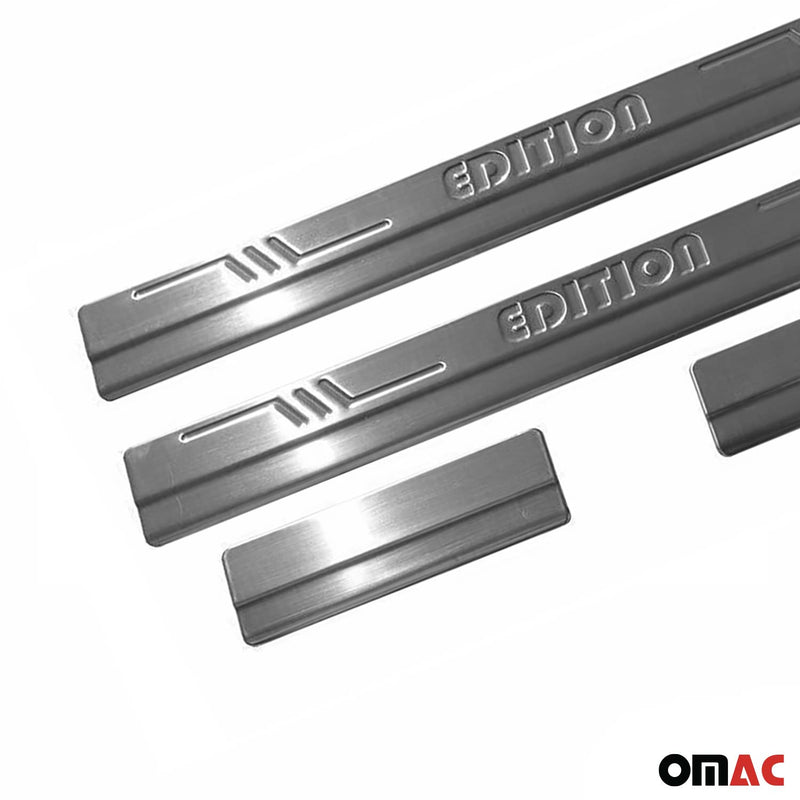Door sill trims edition for Ford Focus stainless steel silver 4 pieces