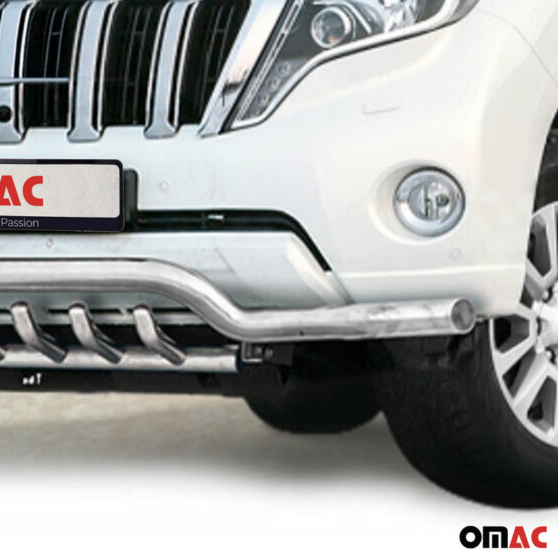 Frontschutzbügel Frontbügel für Toyota Land Cruiser 150 2013-17 ABE Stahl Silber