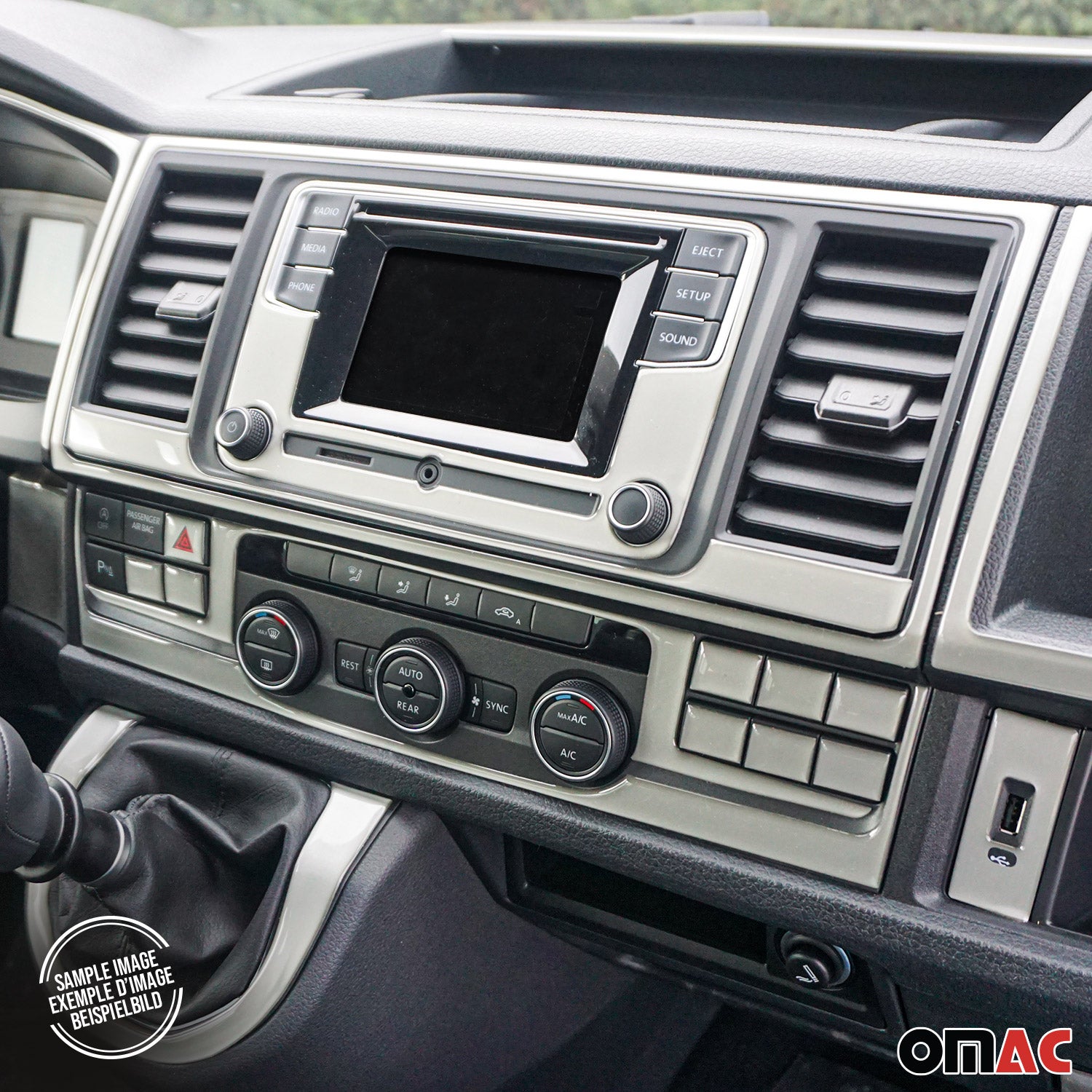 Innenraum Dekor Cockpit für Ford Transit 2015-2026 Aluminium Optik 30tlg