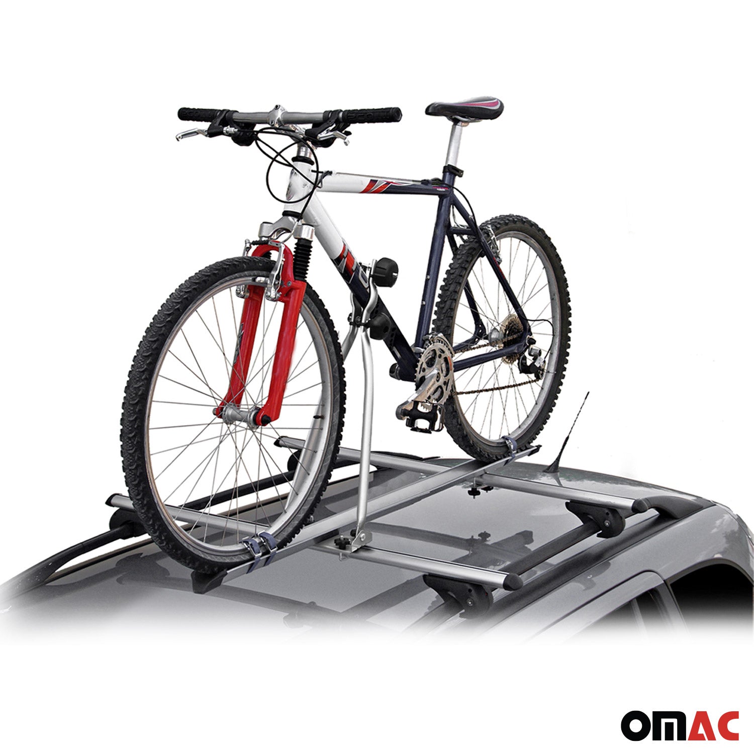 Menabo Fahrradträger Huggy Dachfahrradträger für Fahrrad bis 15kg ABE Stahl 2tlg