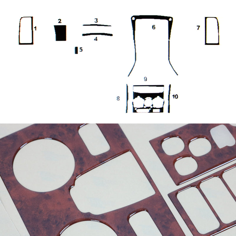 Innenraum Dekor Cockpit für Citroen Jumper 2002-2006 Wurzelholz Optik 10tlg