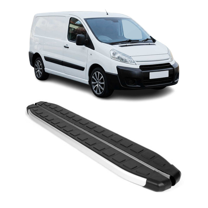 Seitenbretter Trittbretter für Citroen Jumpy 2007-2016 Kurzer Alu Schwarz