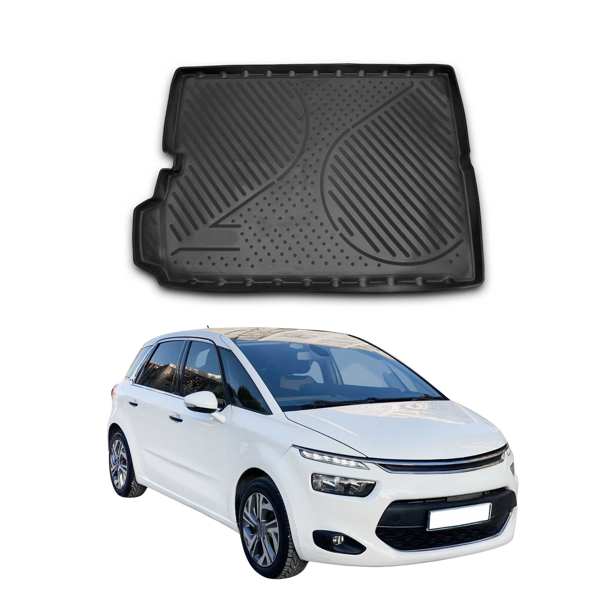 Kofferraummatte Kofferraumwanne für Citroen C4 Grand Picasso 2013-2024 Gummi TPE