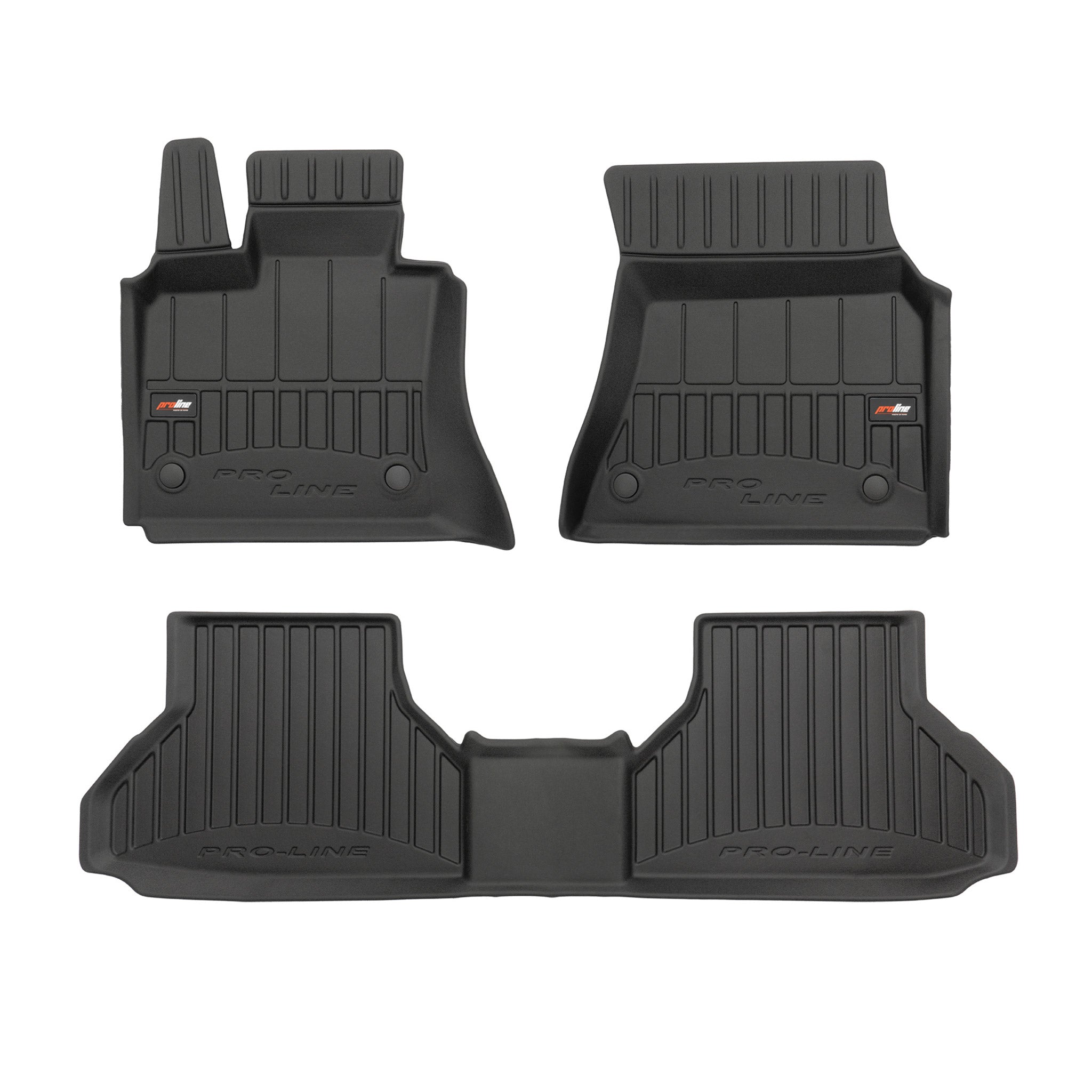 OMAC Gummi Fußmatten für BMW X6 E71 E72 2007-2014 Premium TPE Schwarz 3x