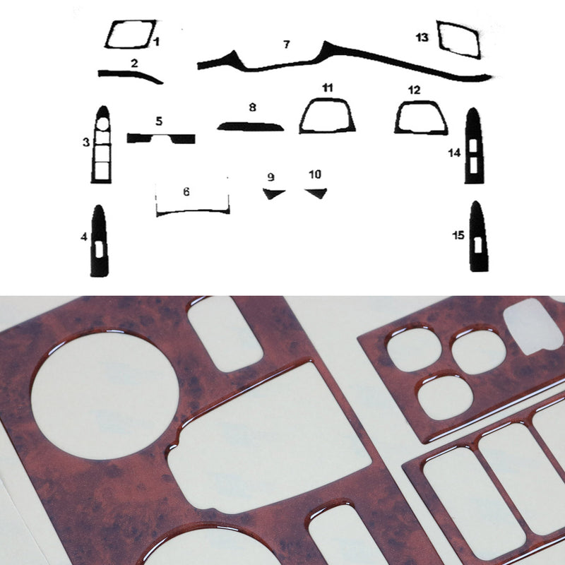 Innenraum Dekor Cockpit für Kia Sportage 2010-2015 Wurzelholz Optik 15tlg