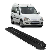 Seitenschweller Trittbretter für Opel Combo 2001-2011 Silber Aluminium 2 tlg