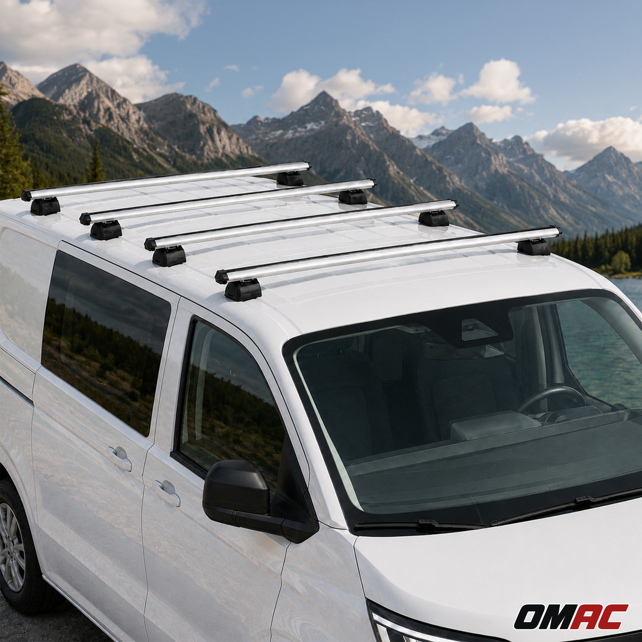 Dachträger für Nissan NV400 2011-2021 H1L1 4-Träger Aluminium Silber