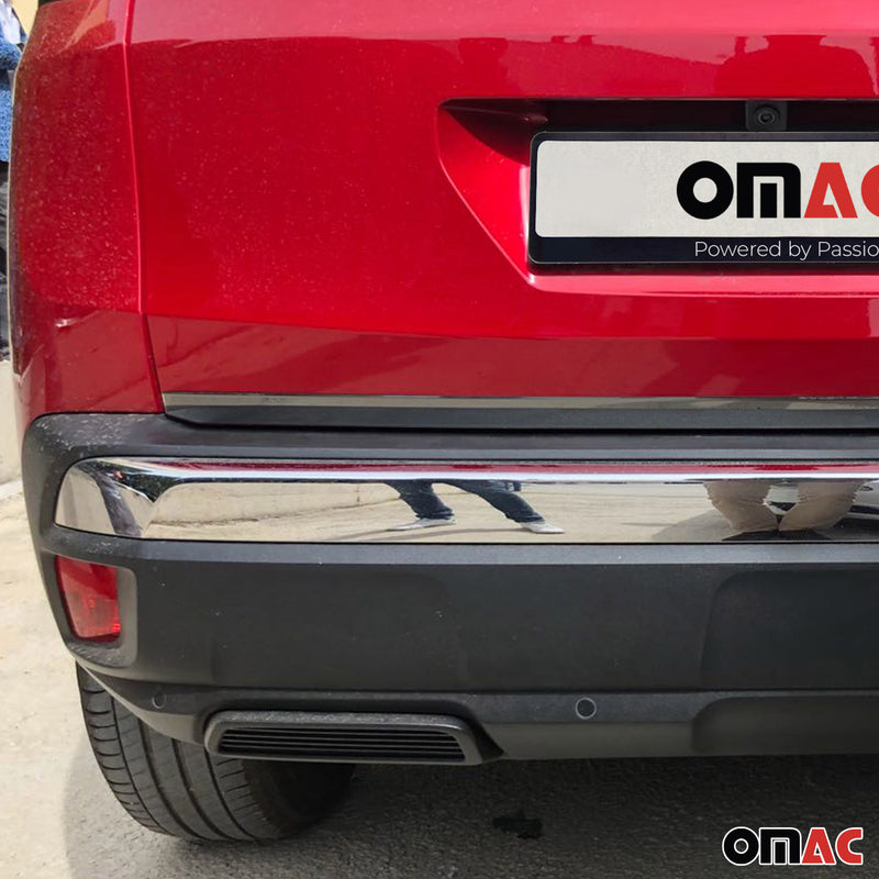 Kofferraumleiste Heckleiste für Peugeot 3008 2016-2023 Untere Edelstahl Dunkel