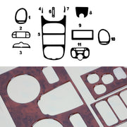 Innenraum Dekor Cockpit für Peugeot 206 1998-2009 Wurzelholz Optik 11tlg