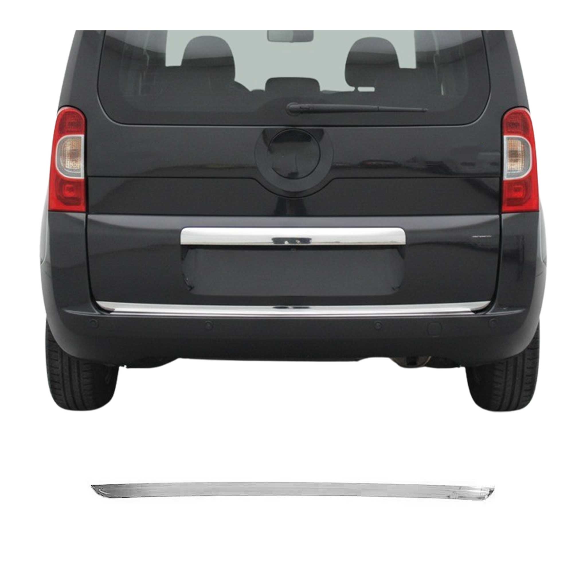 Kofferraumleiste Heckklappe Leiste für Peugeot Bipper 2008-2024 Edelstahl Chrom