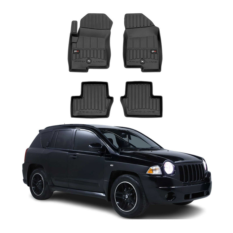 OMAC Gummi Fußmatten für Jeep Compass MK49 / Patriot 2006-2017 Premium TPE 4tlg