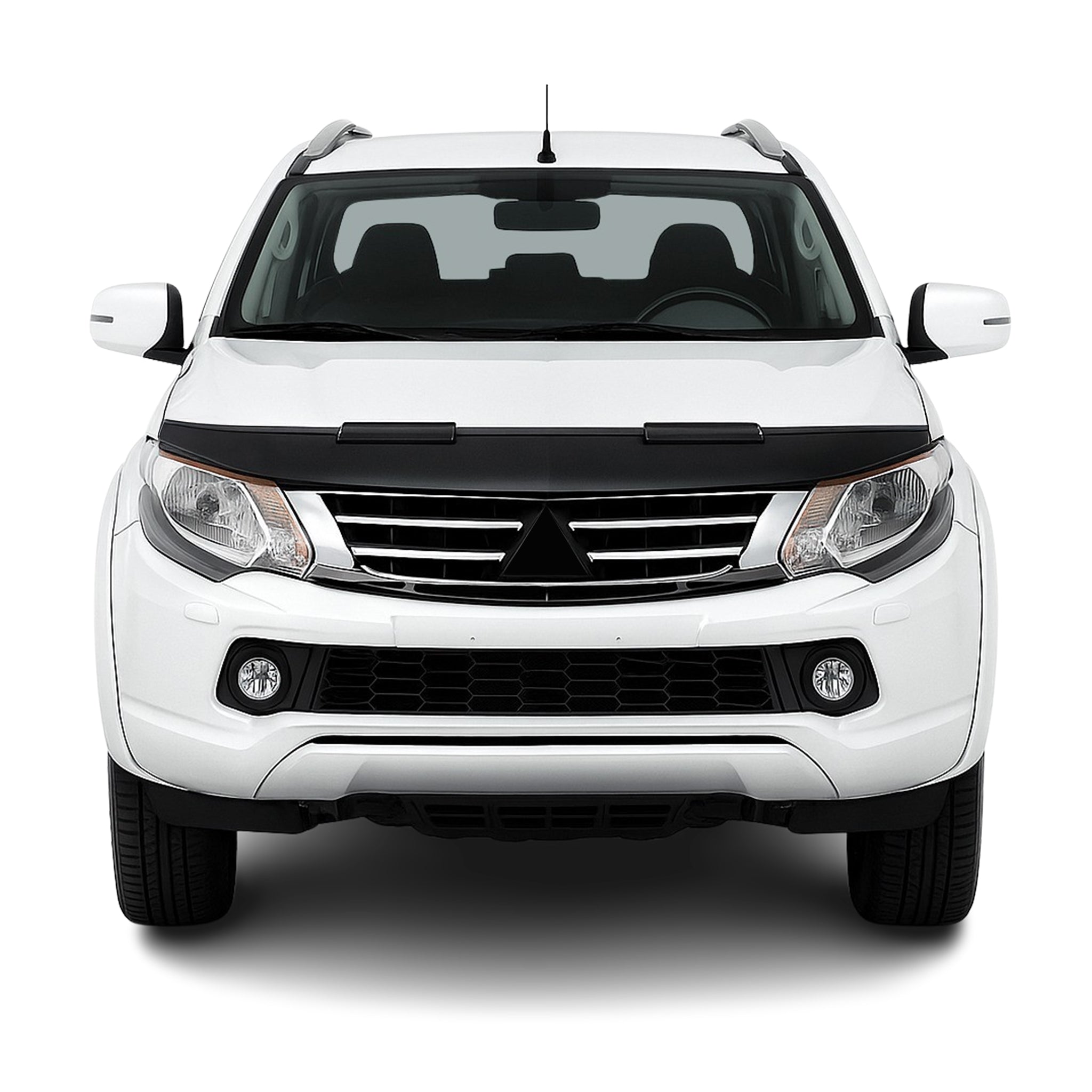 Haubenbra Steinschlagschutz für Mitsubishi L200 2005-2015 Schwarz Halb