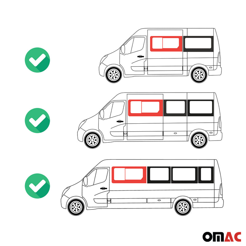 Seitenfenster Schiebefenster für Renault Master 2010-2024 Links L2 L3 L4 H2